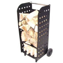 Log Carrying and Storage Box Trolley Firewood Cart Basket Log Holder